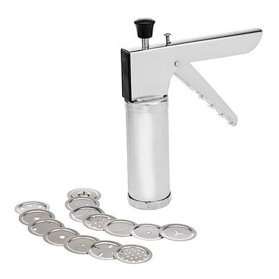 Capital Kitchenware Stainless Steel Bhujiya Maker Press with Different Types of Jalies, 16 Piece