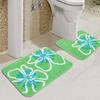 Saral Home Cotton Bathmat with Contour mat(Green, 40X60 CM) view 2