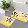 Saral Home Cotton Bathmat with Contour mat(Yellow, 40X60 CM) view 3