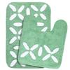 Saral Home Cotton Bathmat with Contour mat(Green, 40X60 CM) view 1