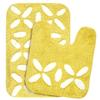 Saral Home Cotton Rectangular Bathmat with Contour Mat(Yellow, 40X60 Cm) view 1