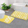 Saral Home Cotton Rectangular Bathmat with Contour Mat(Yellow, 40X60 Cm) view 2