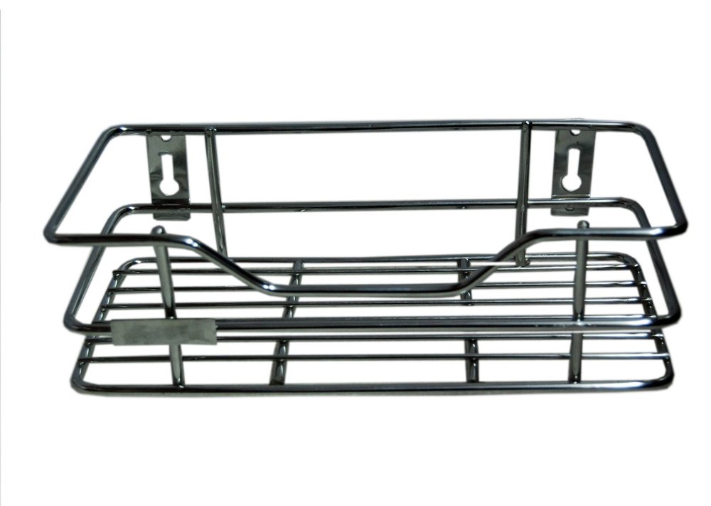 Berio Wired Steel Shelf for Bathroom/Kitchen/Spices etc - 12 Inch X 5 Inch Rack Shelf