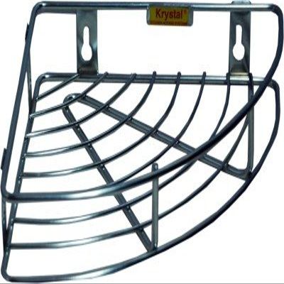 KT Hardware Solutions Berio Wired Steel Corner Shelf - 9 Inch X 9 Inch Corner Shelf