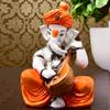 Aadaa Musical Ganesha Polyresin Figurine - (7.8x14x7.8 in, Multicolor) view 2