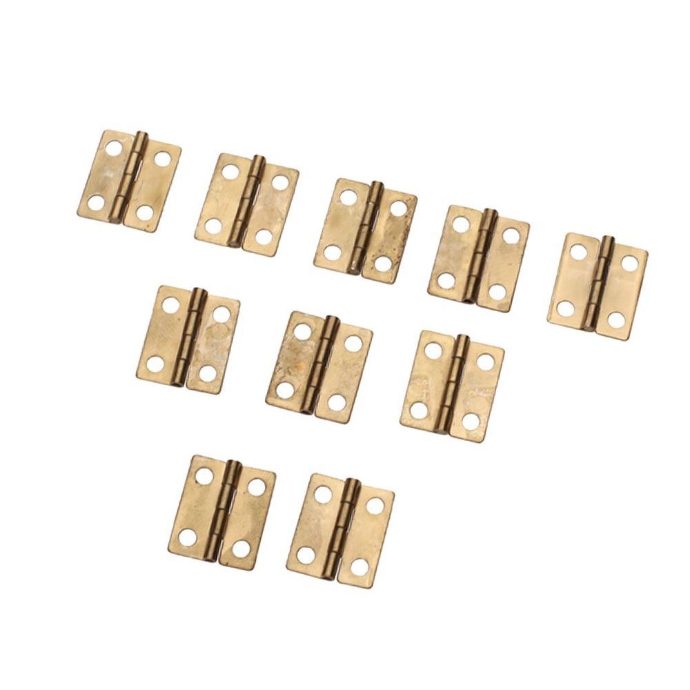 Mini Cabinet Drawer Butt Hinge (Golden) -10 PCs