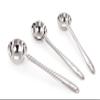 Petals Stainless Steel Laddle Serving Spoon Set, 3-Pieces, Silver view 1