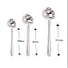 Petals Stainless Steel Laddle Serving Spoon Set, 3-Pieces, Silver view 2
