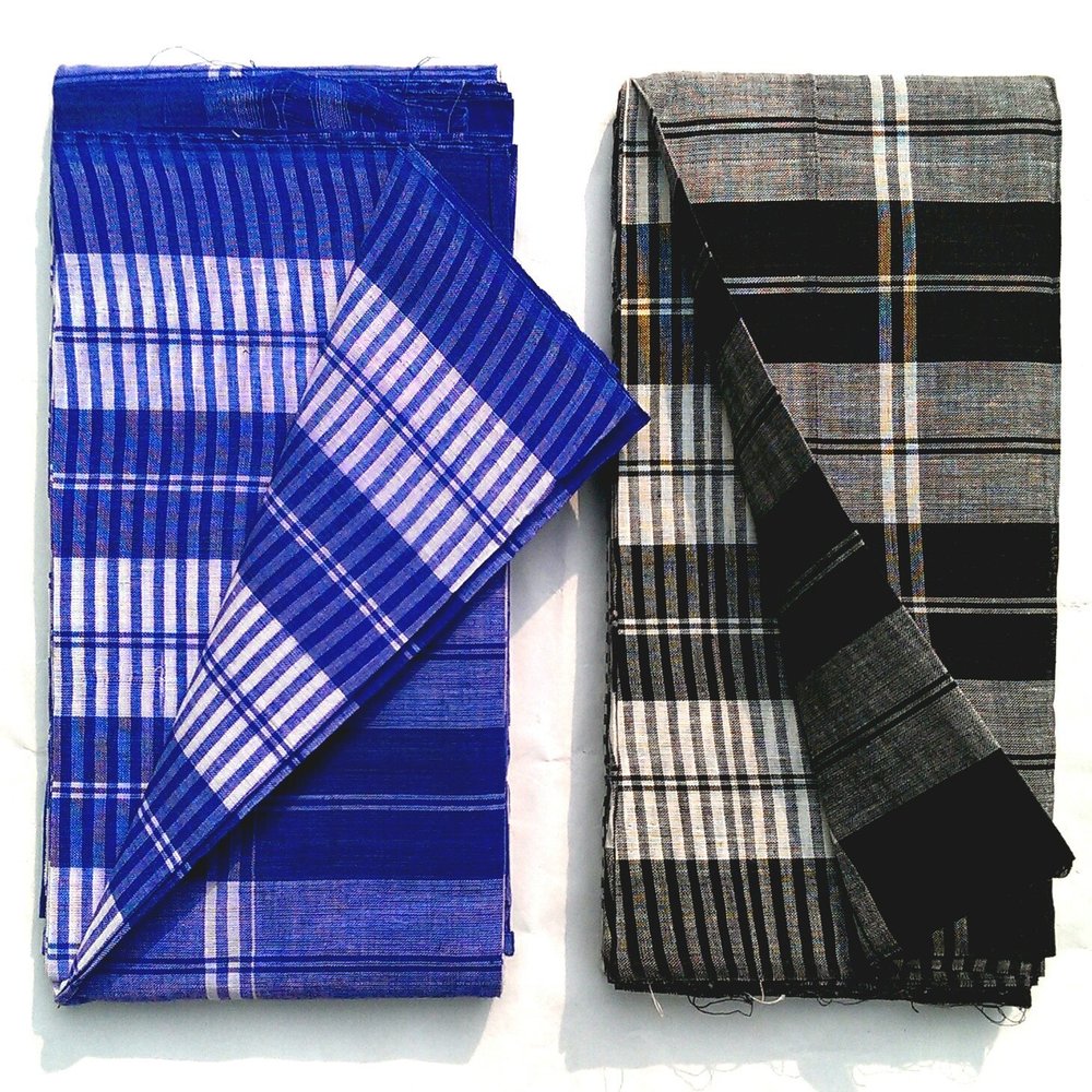 Madhuri Creation-2 pcs100% Organic Cotton Towel Gamcha Size 72x35 Inchs,Soft, Lightweight, Quick-Dry, Quick Absorb, Bath Towels.use as Scarf,Head Scarves, Sarang for Beach, Pool,Travel