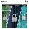 Godrej Square 8 levers Padlock 8154 Steel Finish with 4 Keys view 3