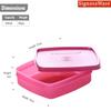 SignoraWare Smart N Slim BPA Free Plastic Lunch Box | Airtight & Leakproof | Microwave & Dishwasher Safe | Freezer Safe | Great for Kids, School, Workplace, Picnic Use (350ml x 3 | Multicolour) view 2