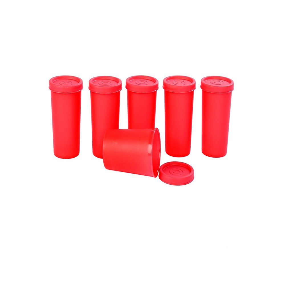 Signoraware Nano Round Big Container Set, 140ml, Set of 6, Water Melon Red