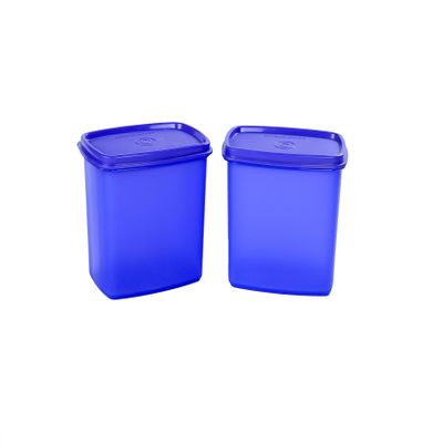 Signoraware Space Saver Storage Container Set, 1 Litre, Set of 2, Deep Violet
