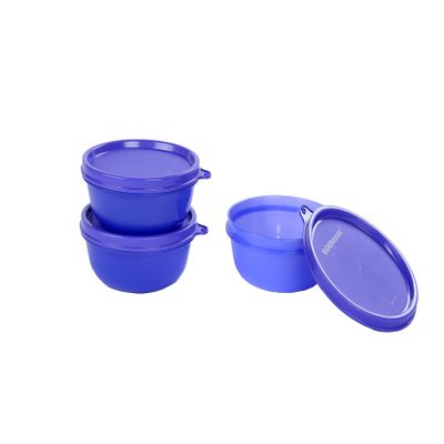 Signoraware Buddy Plastic Bowl Set, 300ml, Set of 3, Deep Violet