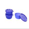 Signoraware Buddy Plastic Bowl Set, 300ml, Set of 3, Deep Violet view 1