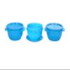 Signoraware Three Star Small Bowl Set, 500ml, Set of 3, Turkish Blue view 1