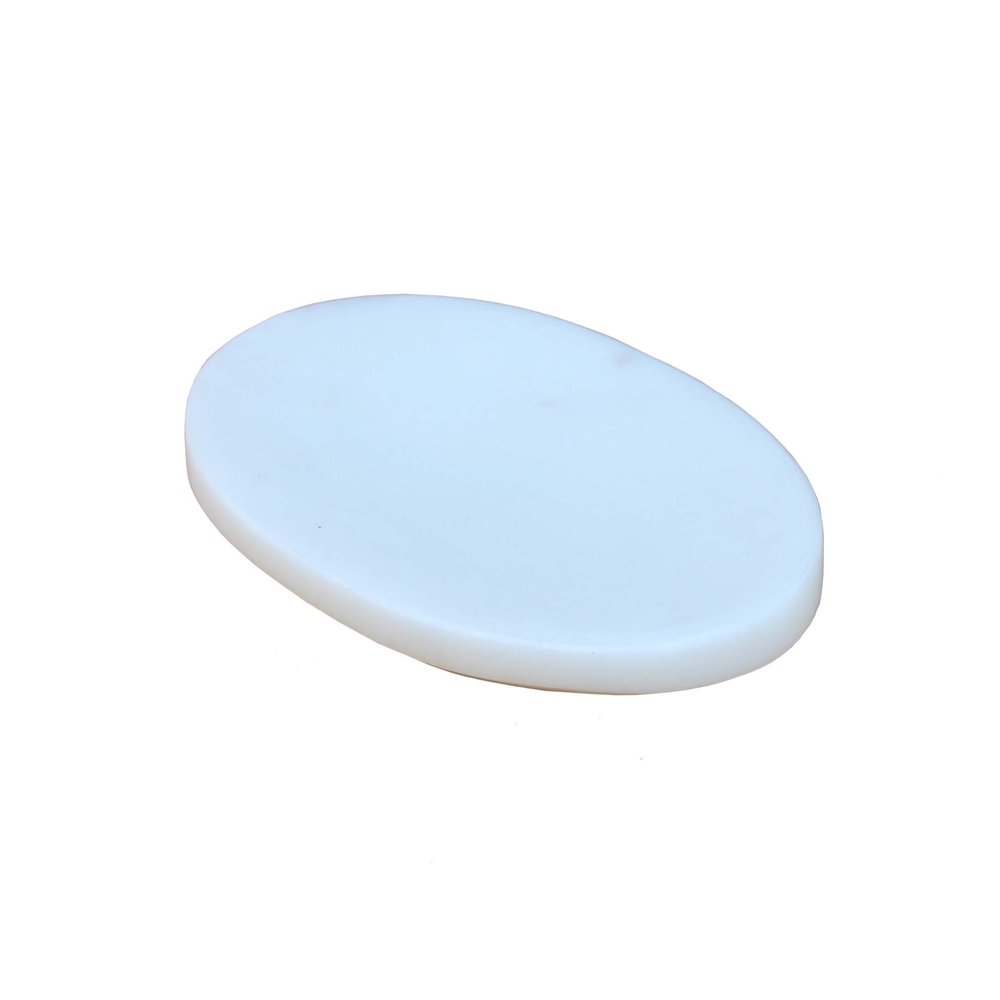 KLEO - Natural White Marble Stone Soap Dish Bath Accessories for Bath, Tub or Wash Basin in Oval Shape
