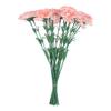 Fourwalls Artificial Synthetic Single Carnation Flower Stick (45 cm Tall, Set of 15, Yellow) (Peach) view 2
