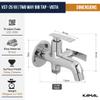 KAMAL Full Brass Two in One Bib Cock with Wall Flange - Vista | Wall Mount Installation | Chrome Finish | Elegant Finish, Anti-Corrosive - Silver (Pack of 1) view 4