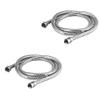 Kamal Stainless Steel Flexible Tube Delux (1.5 Meter) | Chrome Finish | Anti-Corrosive - Silver (Pack of 2) view 1