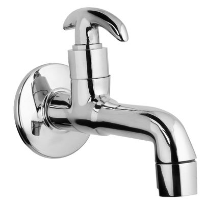 Kamal Long Body Bib Cock - Alto, Brass, Polished, Silver