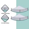 Klaxon Premium Bathroom Corner Shelf/Transparent Glass Corner Shelf for Bathroom and Living Room/Corner Glass Shelf (9x9 Inches) (Pack of 2) view 4