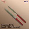 Excel Diamond File (Half Round Profile) Total Length 160 mm. Diamond Coating Length 75 mm, Grit - 80 US mesh. view 4