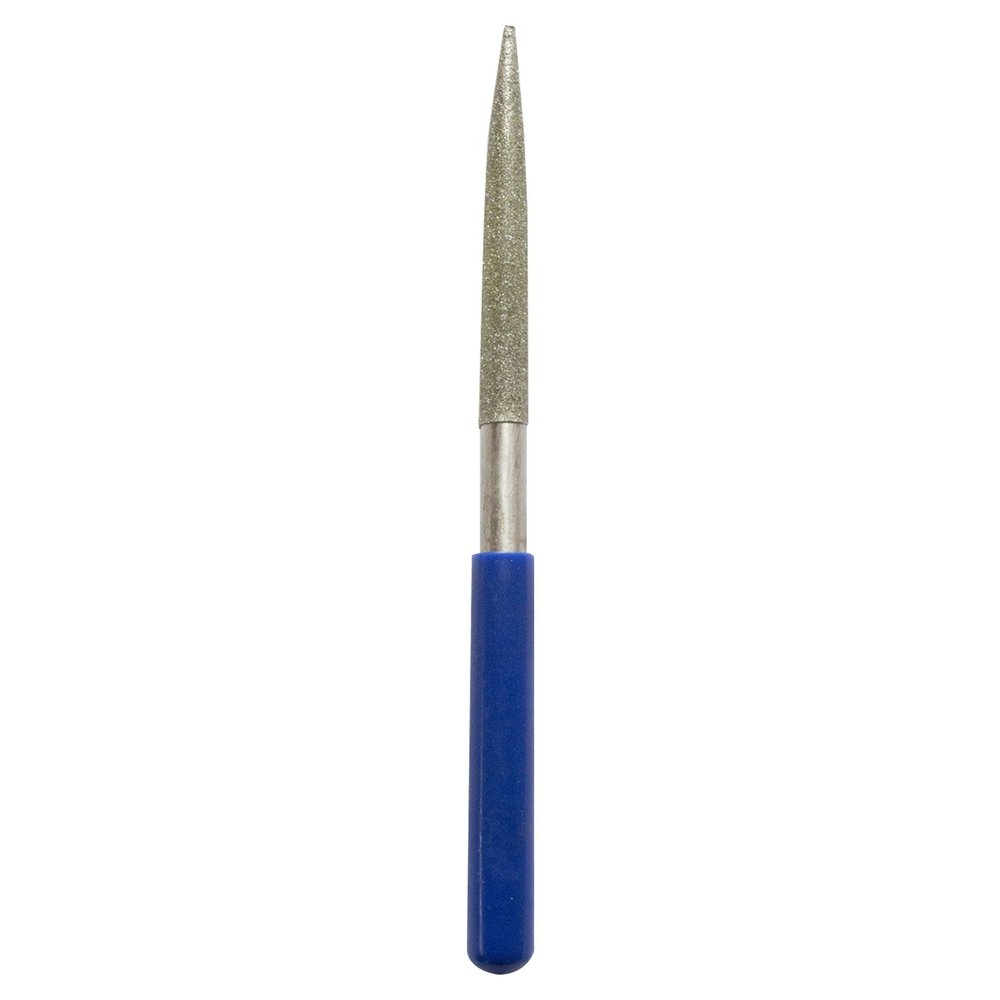 Excel Diamond File (Round Profile) Total Length 240 mm. Diamond Coating Length 110 mm, 80/100 US mesh