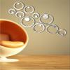 Wall1ders Rings & Dots Mirror Stickers for Wall, Acrylic Mirror Wall Decor Sticker, Wall Mirror Stickers, Acrylic Stickers, Wall Stickers for Hall Room, Bed Room, Kitchen. - Pack of 20 (Silver) view 1