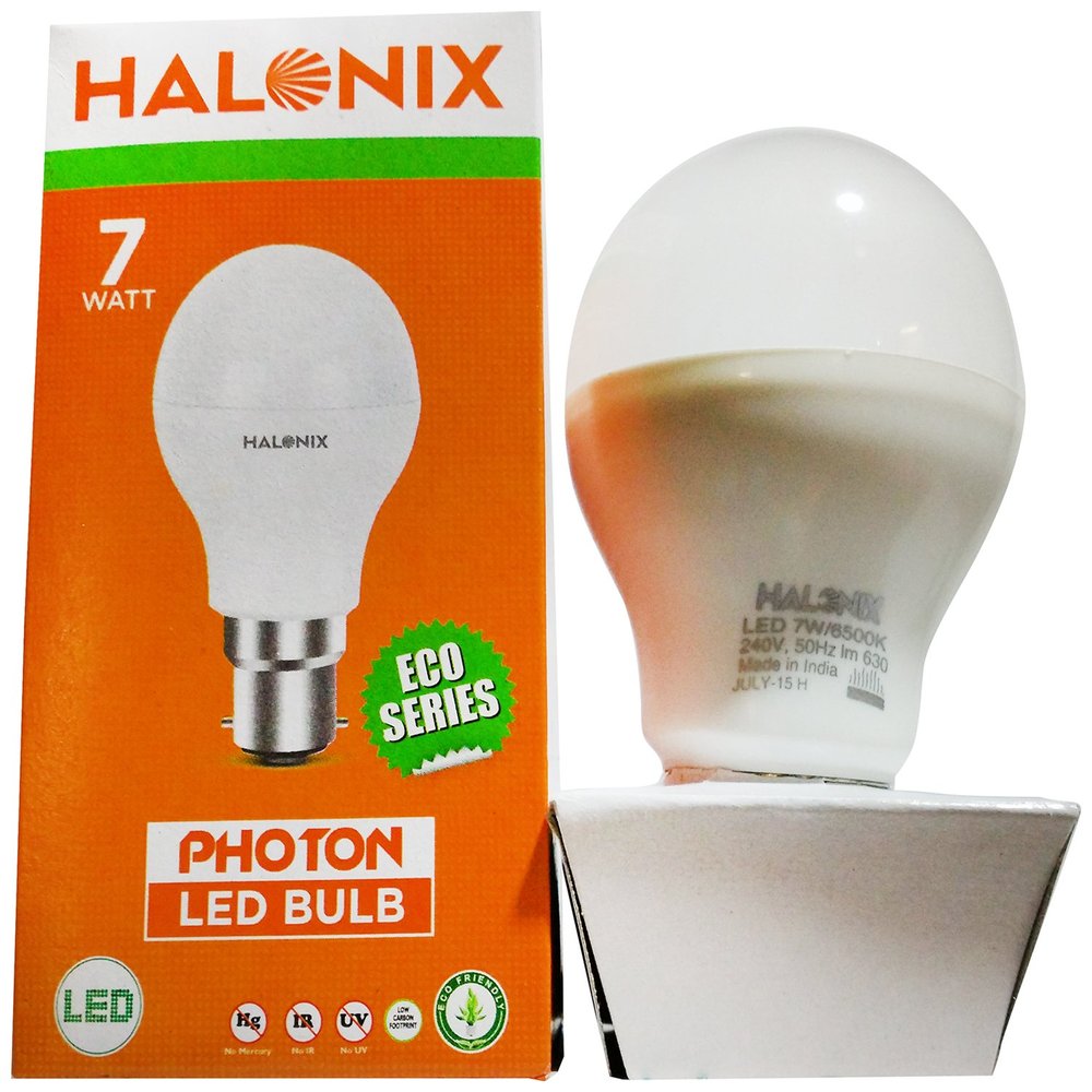 Halonix Photon Base B22 7-Watt LED Bulb Set (Pack of 3, Cool Day Light)