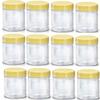 Sunpet Polyurethane Jar Set - 250 Ml, 12 Pieces, Clear, Yellow, 250 Milliliter,Plastic view 1