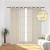 Homefab India 1 Piece Sheer Strips Long Door Curtain - 8 ft, Beige view 3