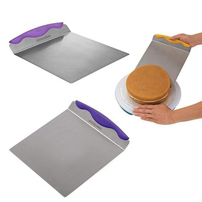Yangli Stainless Steel Cake Lifter with Non-Slip Handle, Multicolour