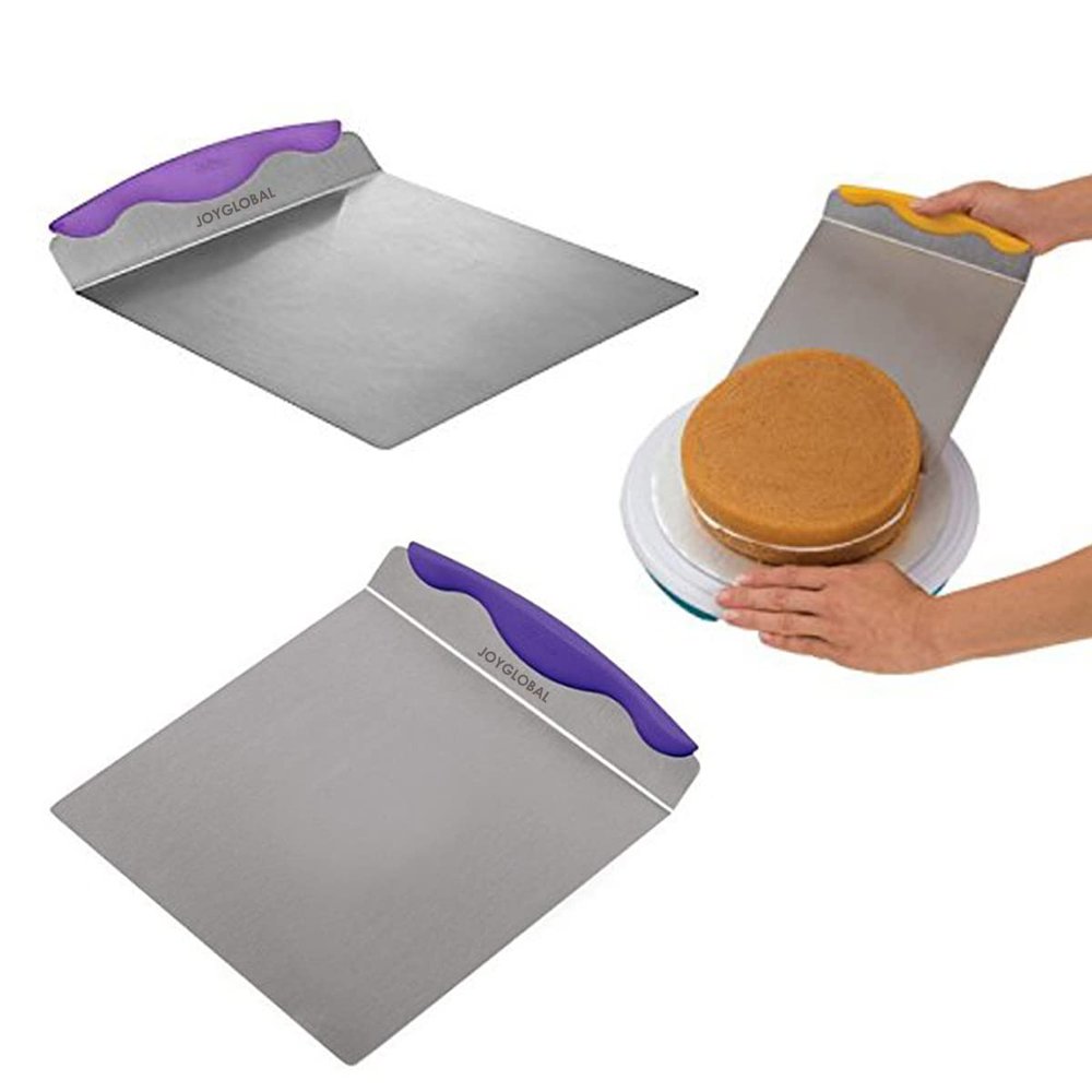 Yangli Stainless Steel Cake Lifter with Non-Slip Handle, Multicolour