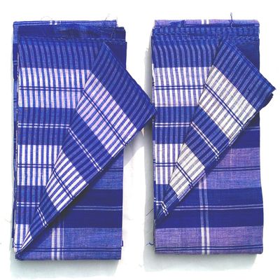 Madhuri Creation- 2 pcs 100% Organic Cotton Towel Gamcha Size 72x35 Inchs,Soft, Lightweight, Quick-Dry, Quick Absorb, Bath Towels.use as Scarf,Head Scarves, Sarang for Beach, Pool,Travel