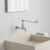 KAMAL Full Brass Eco Elbow Action Bib Cock Tap | Wall Mount Faucet with Wall Flange | Chrome Finish | Durable & Rust Resistant | Silver (Pack of 1) view 1