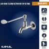 KAMAL Full Brass Eco Elbow Action Bib Cock Tap | Wall Mount Faucet with Wall Flange | Chrome Finish | Durable & Rust Resistant | Silver (Pack of 1) view 2