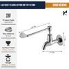 KAMAL Full Brass Eco Elbow Action Bib Cock Tap | Wall Mount Faucet with Wall Flange | Chrome Finish | Durable & Rust Resistant | Silver (Pack of 1) view 4
