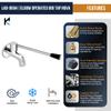 Kamal Full Brass Elbow Action Bib Cock Tap Faucet - Nova | Wall Mount Installation Type | Chrome Finish - Silver (Pack of 1) view 3