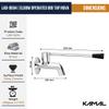 Kamal Full Brass Elbow Action Bib Cock Tap Faucet - Nova | Wall Mount Installation Type | Chrome Finish - Silver (Pack of 1) view 4