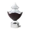 JAKABA Walnut Stainless Steel and Alloy Curtain Finials with Supports - Pack of 4 Pcs. (Finials : 2 Pcs + Supports : 2 Pcs) : Curtain Brackets/Holders - JKB4441WN view 3