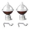 JAKABA Antique Copper Stainless Steel and Alloy Curtain Finials with Supports - Pack of 4 Pcs. (Finials : 2 Pcs + Supports : 2 Pcs) : Curtain Brackets/Holders - JKB5251AC view 1