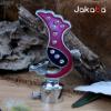 JAKABA Pink, Blue Stainless Steel and Alloy Curtain Finials with Heavy Supports - Pack of 4 Pcs. (Finials : 2 Pcs + Supports : 2 Pcs) : Curtain Brackets/Holders for Window/Door - JKB5551PK view 2