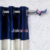 JAKABA Blue Finish Stainless Steel and Alloy Curtain Finials with Heavy Supports - Pack of 4 Pcs. (Finials : 2 Pcs + Supports : 2 Pcs) : Curtain Brackets/Holders for Window/Door - JKB5551BL view 3