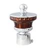 JAKABA Antique Copper Stainless Steel and Alloy Curtain Finials with Supports - Pack of 4 Pcs. (Finials : 2 Pcs + Supports : 2 Pcs) view 3
