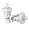 JAKABA SS Matte Stainless Steel and Alloy Curtain Finials with Supports - Pack of 4 Pcs. (Finials : 2 Pcs + Supports : 2 Pcs) view 2