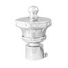 JAKABA SS Matte Stainless Steel and Alloy Curtain Finials with Supports - Pack of 4 Pcs. (Finials : 2 Pcs + Supports : 2 Pcs) view 3