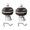 JAKABA Walnut Stainless Steel and Alloy Curtain Finials with Supports - Pack of 4 Pcs. (Finials : 2 Pcs + Supports : 2 Pcs) view 1