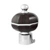 JAKABA Walnut Stainless Steel and Alloy Curtain Finials with Supports - Pack of 4 Pcs. (Finials : 2 Pcs + Supports : 2 Pcs) view 3