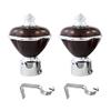 JAKABA Antique Copper Stainless Steel and Alloy Curtain Finials with Supports - Pack of 4 Pcs. (Finials : 2 Pcs + Supports : 2 Pcs) view 1